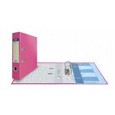 Папка-регистратор А4, обложка PVC, арочный мех., 75 мм, розовая