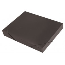 Папка-короб на резинке, пластиковая, торец 35 мм, Premier чёрная